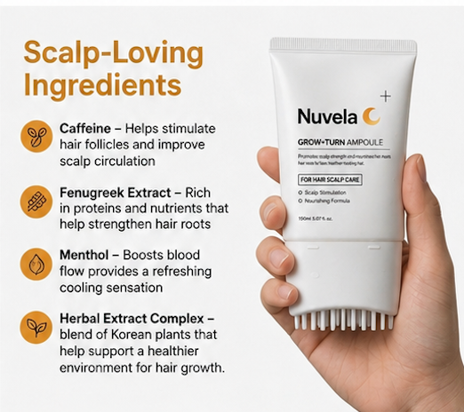 Nuvela™ Hair Growth Serum + Soothing Massage Brush